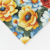 Elegante Schattigee lente kleurrijke botanische bl Fleece Deken (Hoek)