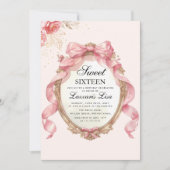 Elegante & Schattigee Partij Bloemen Verjaardag Sw Kaart (Voorkant)