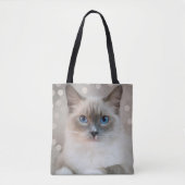 Elegante Schattigee Ragdoll Kitty Cat Tote Bag (Voorkant)