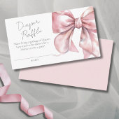 Elegante Schattigee Roze Bow Baby shower Luier Raf Informatiekaartje