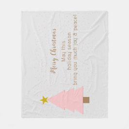 Elegante Schattigee Solo Roze Kerstboom, Golden St Fleece Deken