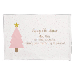 Elegante Schattigee Solo Roze Kerstboom, Golden St Kussensloop