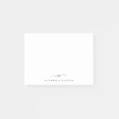 Elegante Schattigee stijlvolle Girly Script Monogr Post-it® Notes (Voorkant)