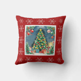Elegante Schattigee stijlvolle moderne kerstboom Kussen