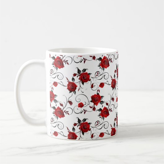 Elegante Schattigee verfijnde chique romantische b Koffiemok (Links)