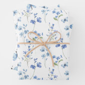 Elegante Schattigee Wildbloemen en Vlinders Inpakpapier Vel (In situ)