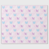 Elegante, Schattigee Zachte Blauwe en Paarse Tulpe Cadeaupapier (Vlak)