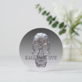 Elegante schedel unieke Halloween Kaart (Staand voorkant)