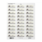 Elegante schedels Halloween paarse bruiloft label (Full Sheet)