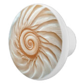 Elegante schelp 3D kust Keramische Knop (Rechts)