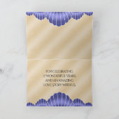 Elegante schelpen 17e trouwdag bedankkaart (Binnen)