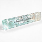 Elegante Schelpen Strand Script Naambordje