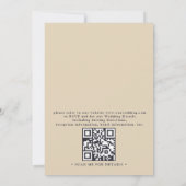 Elegante Schelpen Strand Zee Zand QR Code Trouwen Kaart (Achterkant)
