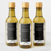 Elegante schets Zelfgemaakte Banaan Extract Label Wijn Etiket (Flessen)