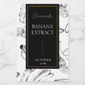 Elegante schets Zelfgemaakte Banaan Extract Label Wijn Etiket (Enkel label)
