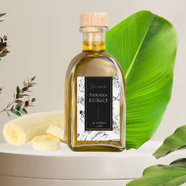 Elegante schets Zelfgemaakte Banaan Extract Label Wijn Etiket