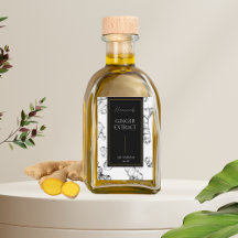 Elegante schets Zelfgemaakte Ginger Extract Label
