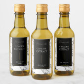 Elegante schets Zelfgemaakte Ginger Extract Label Wijn Etiket (Flessen)