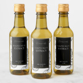 Elegante schets Zelfgemaakte Hazelnoot Extract Lab Wijn Etiket (Flessen)