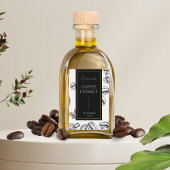 Elegante schets Zelfgemaakte koffie Extract Label Wijn Etiket