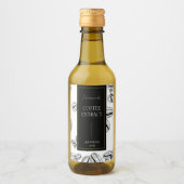 Elegante schets Zelfgemaakte koffie Extract Label Wijn Etiket (Voorkant)