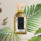 Elegante schets Zelfgemaakte Kokosolie Label Wijn Etiket