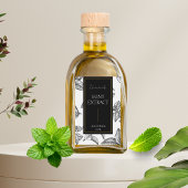 Elegante schets Zelfgemaakte Mint Extract Label Wijn Etiket