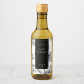 Elegante schets Zelfgemaakte Mint Extract Label Wijn Etiket (Voorkant)