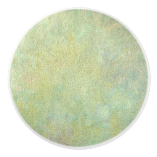 Elegante schilderachtig geweven look groene lade keramische knop (Voorkant)