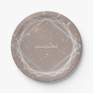 Elegante schittering moderne geometrische glamour papieren bordje
