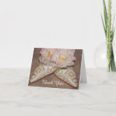 Elegante  Schoenen Pioenen Douche Dank u Bedankkaart (Voorkant)