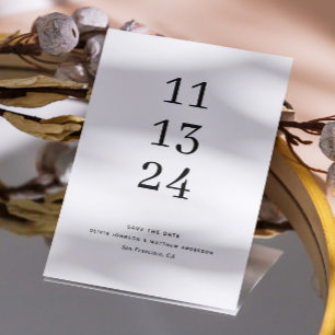 Elegante schone basis typografie minimalistische b save the date