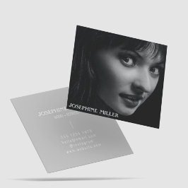 Elegante schone eenvoudige professionele fotografi vierkante visitekaartje