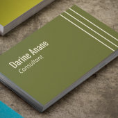 Elegante schone eenvoudige salie groen & witte str visitekaartje