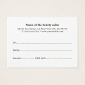 Elegante schone faux gouden hartpastel visitekaartje (Achterkant)