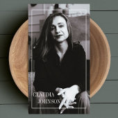 Elegante schone foto Zwart & Wit Script Visitekaartje