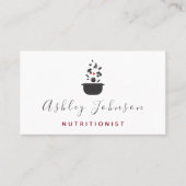 Elegante schone groenten & pot voedingsdeskundige visitekaartje (Voorkant)