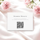 Elegante schone minimale bruiloft website QR-code Informatiekaartje
