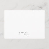 Elegante schone minimale huwelijksdetails informatiekaartje (Achterkant)