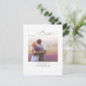 Elegante schone minimalist Bewaar de datumfoto Save The Date (Staand voorkant)