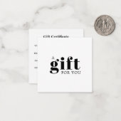 Elegante schone stijlvolle zwart witte schoonheids notitiekaartje (Voorkant / Achterkant in situ)