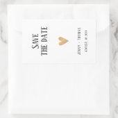Elegante schone trouw gouden hart Save the date  Rechthoekige Sticker (Tas)