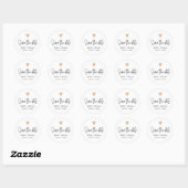 Elegante schone trouw gouden hart Save the date Ronde Sticker (Vel)