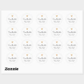 Elegante schone trouw gouden hart Save the date Ronde Sticker (Vel)