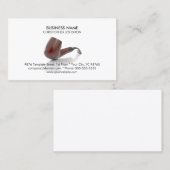 Elegante schone witte pijp foto visitekaartje (Voorkant / Achterkant)