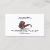 Elegante schone witte pijp foto visitekaartje (Voorkant)