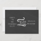 Elegante schoolbord pompoen Halloween uitnodiginge Kaart (Achterkant)