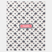 Elegante schoolworp in pastelkleuren voor meisjes fleece deken (Voorkant)