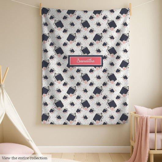 Elegante schoolworp in pastelkleuren voor meisjes fleece deken