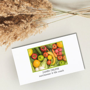 Elegante Schoon Groenten Voeding Specialist Visitekaartje